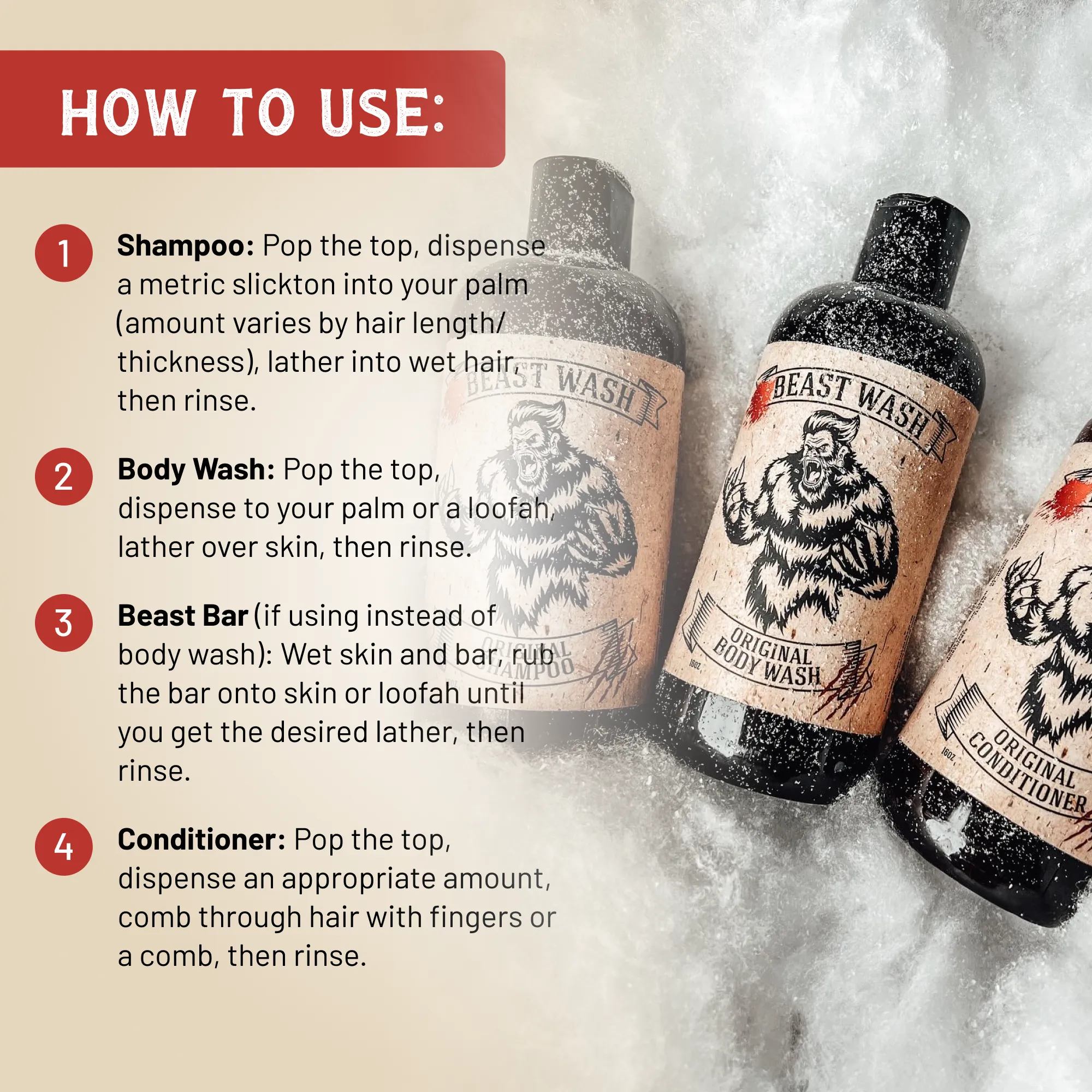 Men's Shower Kit - Natural Shampoo & Body Wash Set
