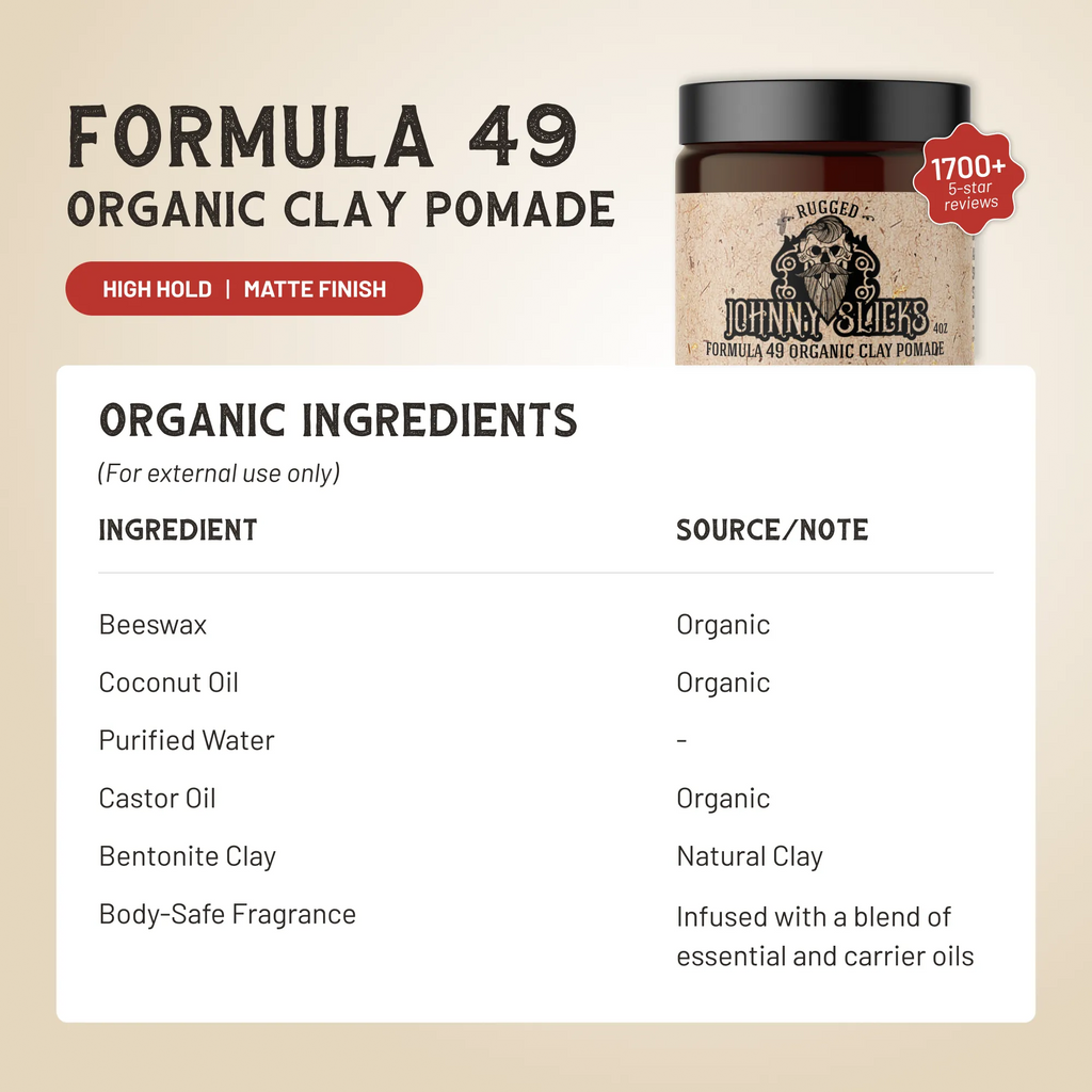 Formula 49 Clay Pomade - Strong Hold with a Natural Matte Finish