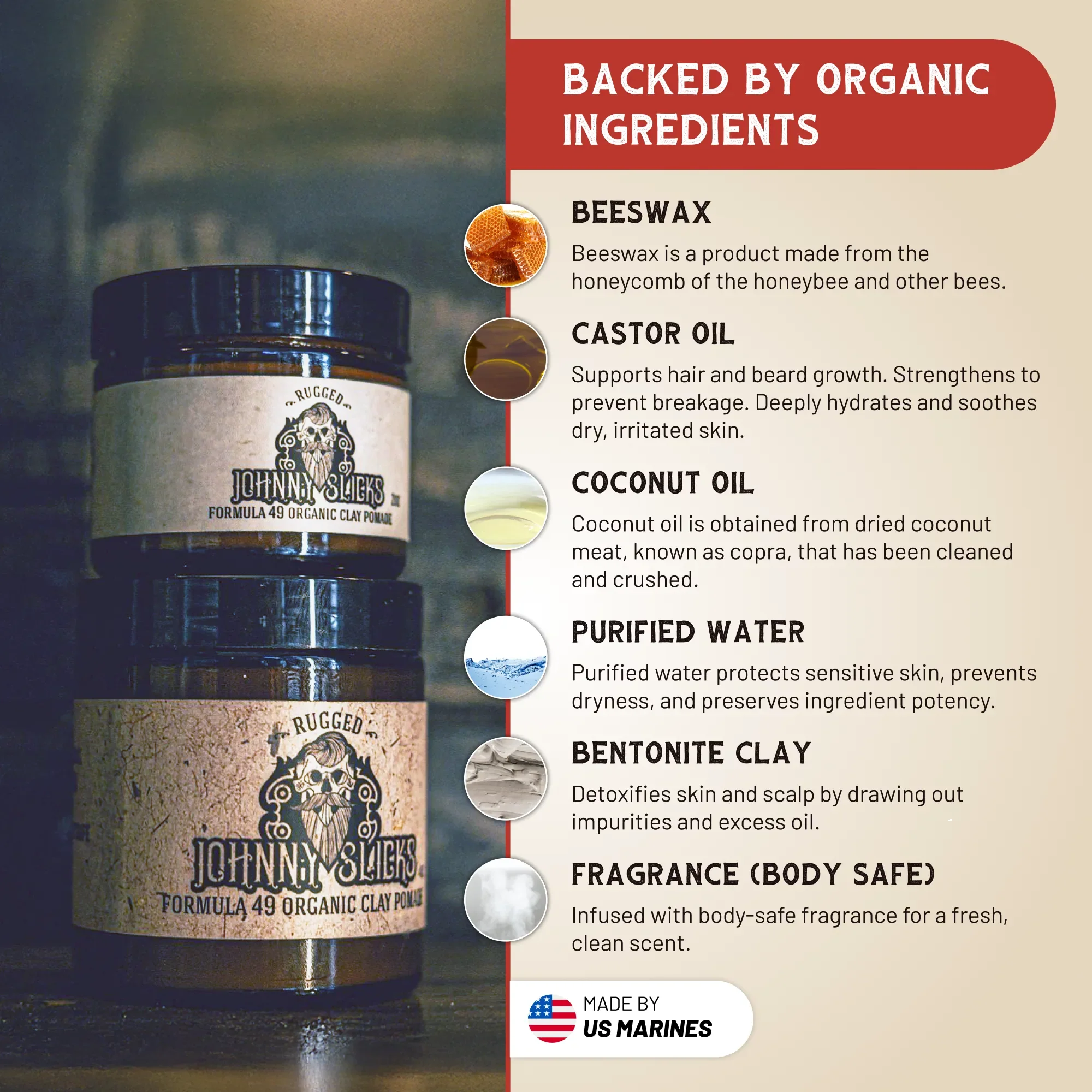 Formula 49 Clay Pomade - Strong Hold with a Natural Matte Finish