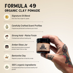 Formula 49 Clay Pomade - Strong Hold with a Natural Matte Finish