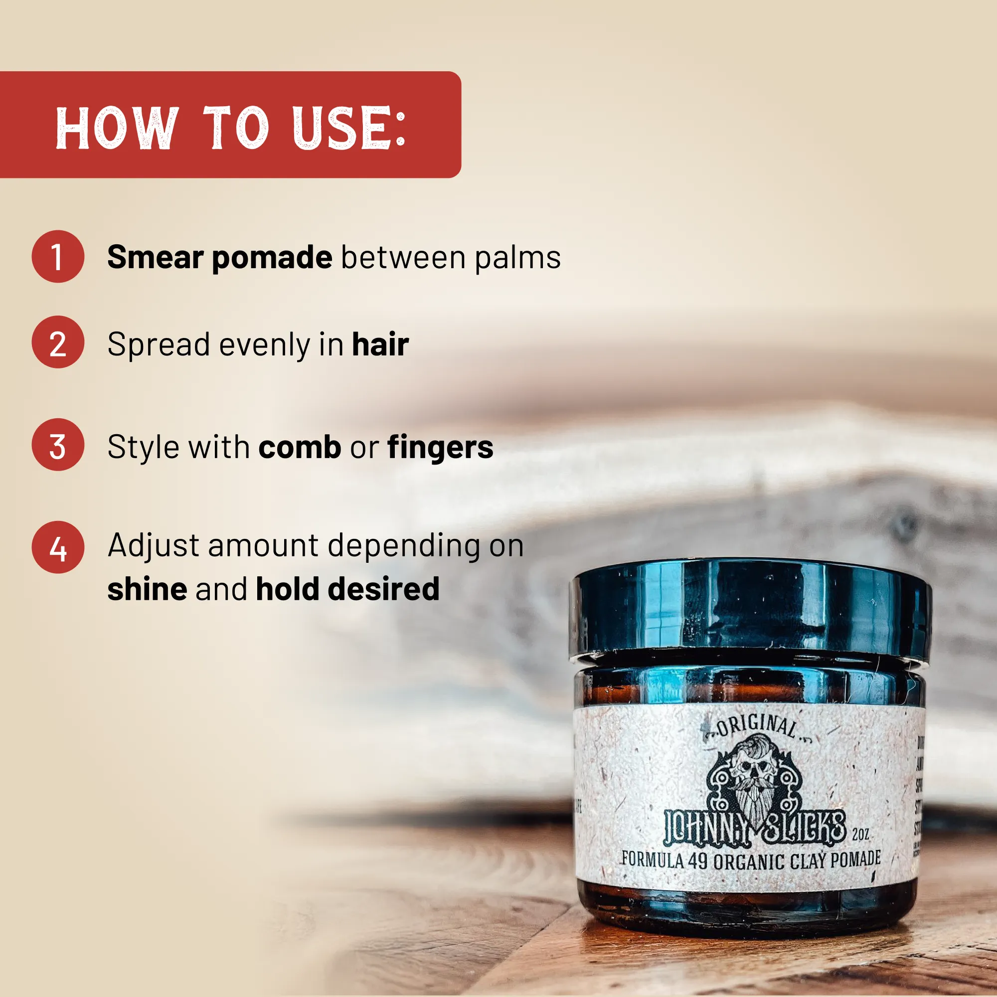 Formula 49 Clay Pomade - Strong Hold with a Natural Matte Finish
