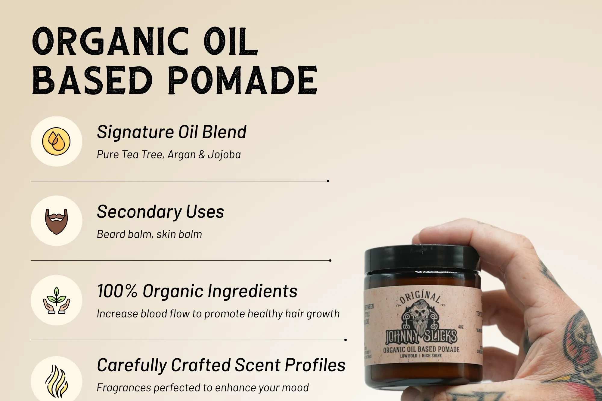 Organic Oil Based Pomade
