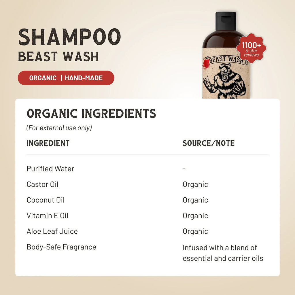 Organic Shampoo - For Healthy Growth & Dandruff Relief